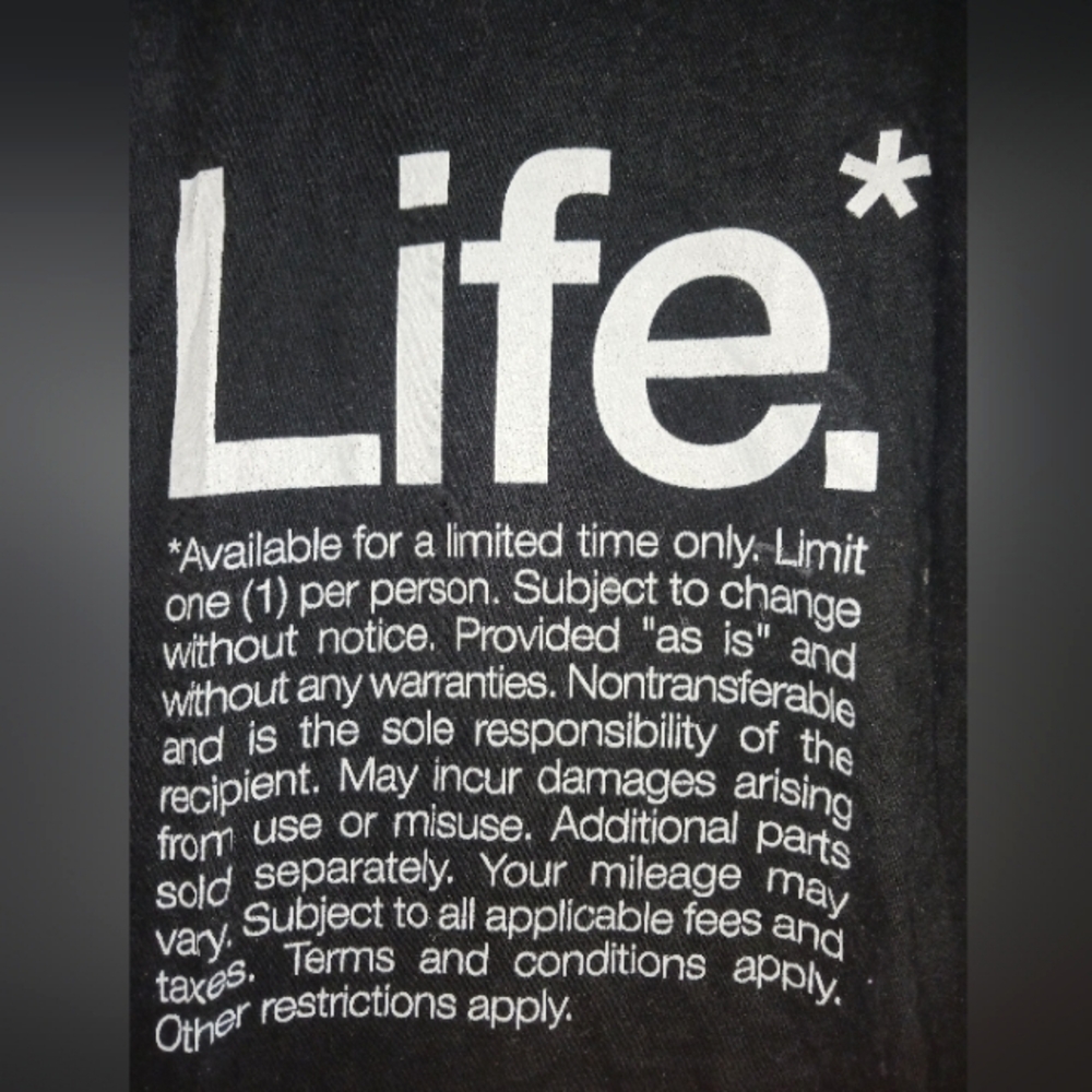 Black tank top w text